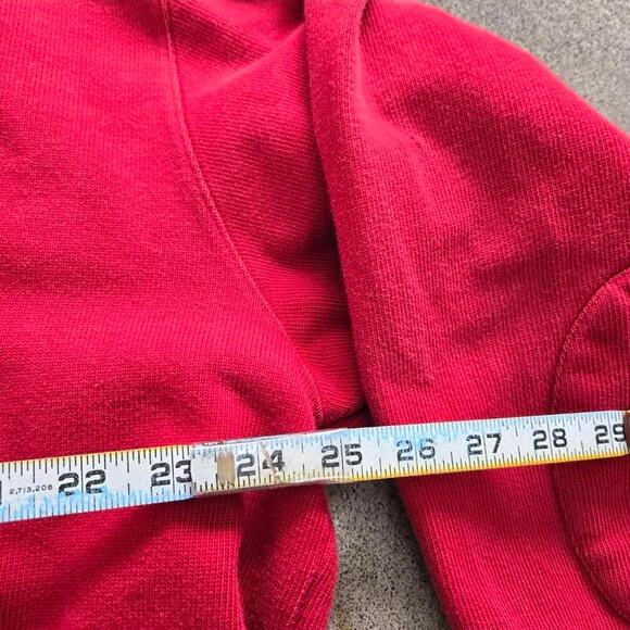 Vtg 90s POLO RALPH LAUREN Plain Cargo Pocket Double Face Polo Shirt Red XL - Picture 5 of 6